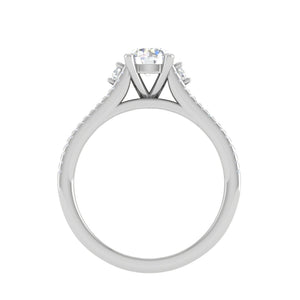 0.30cts Diamond Split Shank Solitaire Platinum Ring JL PT M00245   Jewelove.US