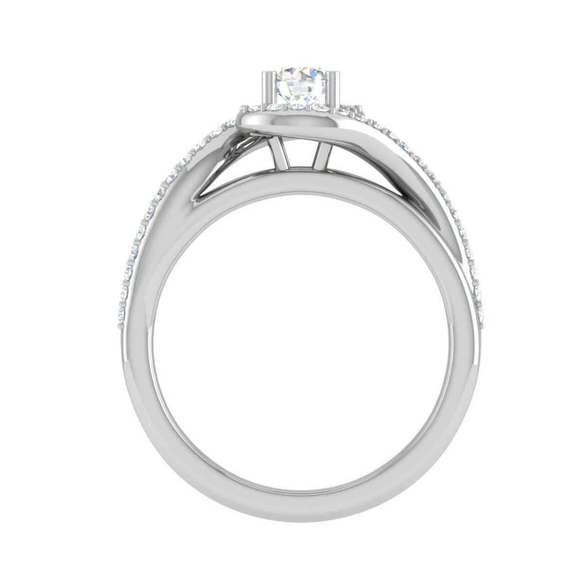 0.50 cts Designer Solitaire Diamond Platinum Ring JL PT RP RD 200   Jewelove.US