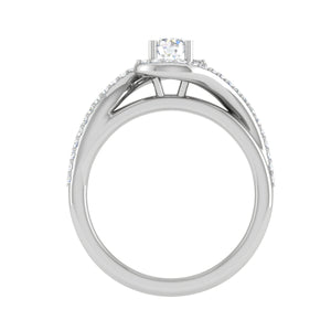 0.50 cts Designer Solitaire Diamond Platinum Ring JL PT RP RD 200   Jewelove.US