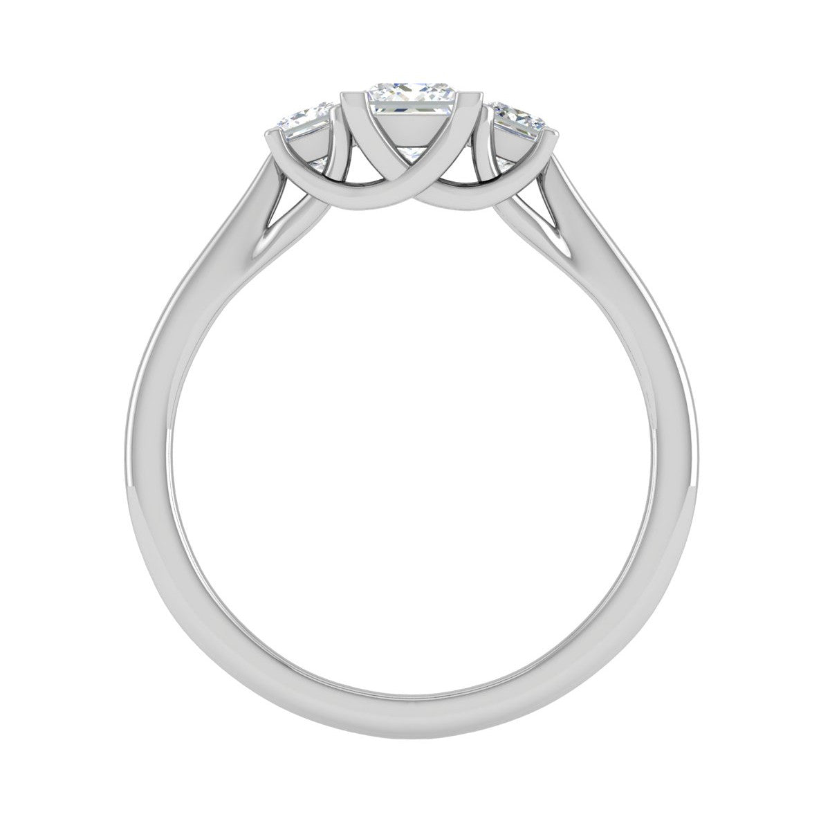 0.50 cts. Princess Cut Solitaire Platinum Diamond Ring JL PT R3 PR 158   Jewelove.US