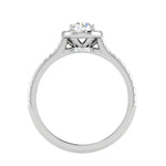 Load image into Gallery viewer, 0.50 cts Solitaire Halo Diamond Shank Platinum Ring JL PT RH RD 249   Jewelove.US
