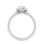 Load image into Gallery viewer, 0.50 cts Solitaire Halo Diamond Shank Platinum Ring JL PT RH RD 249   Jewelove.US
