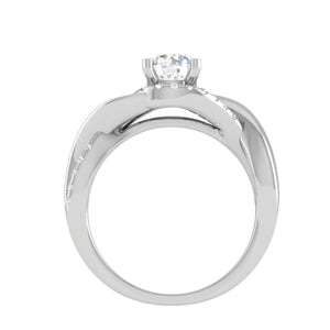 0.30 cts Solitaire Diamond Twisted Shank Platinum Ring JL PT JRW2434MM-A   Jewelove.US