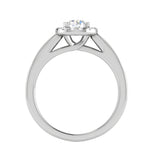 Load image into Gallery viewer, 0.50 cts Solitaire Halo Diamond Platinum Ring JL PT RH RD 291   Jewelove.US
