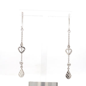 Japanese Platinum Earrings with Diamond Cutting for Women JL PT E 285   Jewelove.US