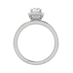 Load image into Gallery viewer, 0.50 cts Solitaire Square Halod Diamond Shank Platinum Ring JL PT RH RD 190   Jewelove.US
