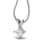 Load image into Gallery viewer, 0.30cts. Platinum Princess Cut Solitaire Pendant for Women JL PT P SP PR 103   Jewelove.US
