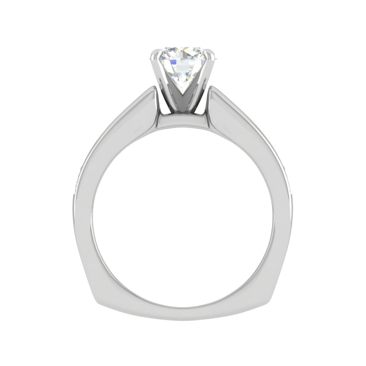 0.50 cts Solitaire Diamond Split Shank Platinum Ring JL PT WB5667E   Jewelove.US