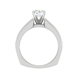 0.50 cts Solitaire Diamond Split Shank Platinum Ring JL PT WB5667E   Jewelove.US