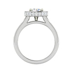 Load image into Gallery viewer, 0.70cts Solitaire Double Halo Diamond Split Shank Platinum Ring JL PT RH RD 154   Jewelove.US
