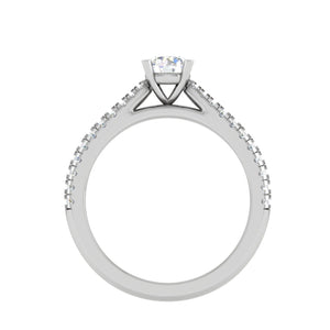 0.30 cts Solitaire Diamond Split Shank Platinum Ring JL PT RP RD 147   Jewelove.US