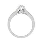 Load image into Gallery viewer, 0.50 cts Solitaire with Princess Cut Diamonds Shank Platinum Ring JL PT RC RD 273   Jewelove.US
