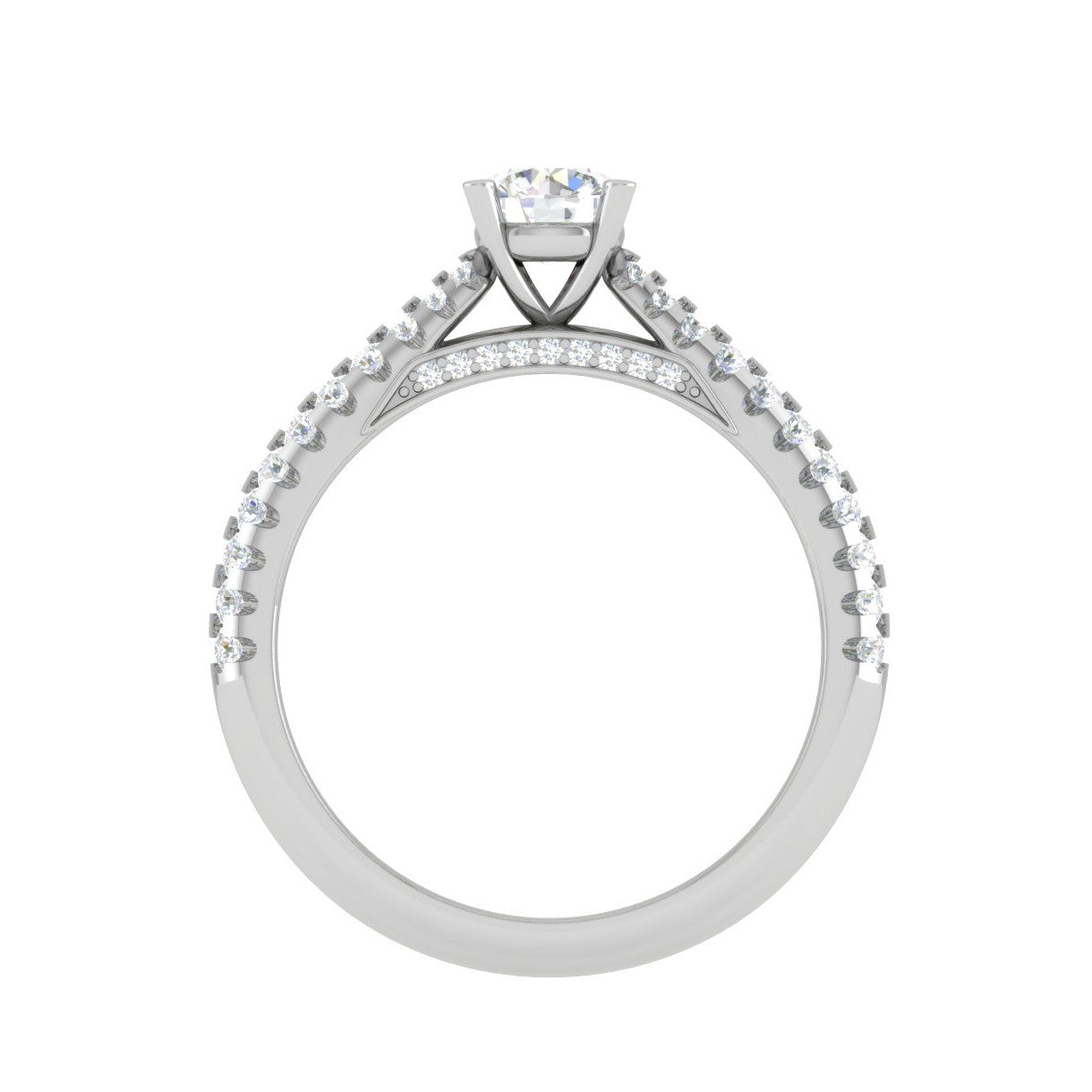 0.30 cts Solitaire Diamond Split Shank Platinum Ring JL PT RP RD 158   Jewelove.US