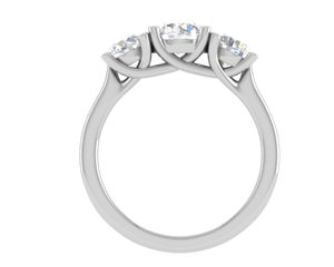 1 Carat Solitaire Diamond Accents Platinum Ring JL PT R3 RD 135   Jewelove.US
