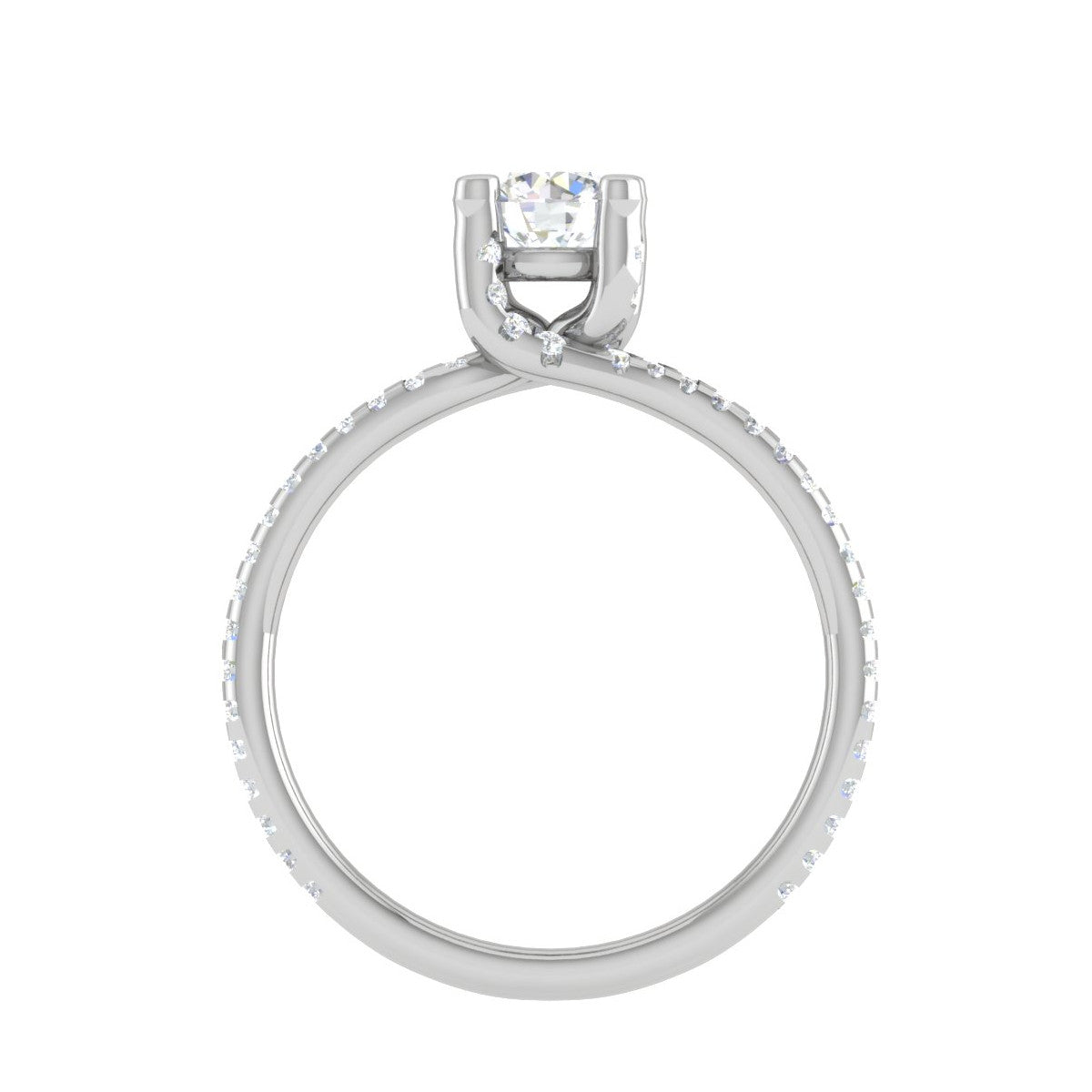 0.30 cts Solitaire Diamond Split Shank Platinum Ring JL PT RP RD 182   Jewelove.US