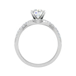 Load image into Gallery viewer, 0.50cts Solitaire Halo Diamond Split Shank Platinum Ring JL PT WB5917E   Jewelove.US

