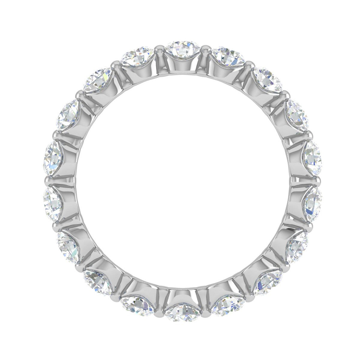 10-Pointer Full Eternity Platinum Ring With Diamonds for Women JL PT ET RD 115   Jewelove.US