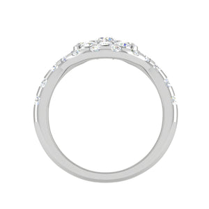 0.25 cts Halo Solitaire Diamond Split Shank Platinum Ring JL PT RV RD 157   Jewelove
