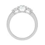 Load image into Gallery viewer, 0.70 cts Solitaire with Pear Cut Diamond Accents Platinum Ring JL PT R3 RD 100   Jewelove.US
