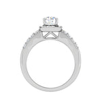 Load image into Gallery viewer, 0.30 cts. Solitaire Platinum Halo Diamond Split Shank Engagement Ring JL PT WB6016   Jewelove
