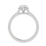 Load image into Gallery viewer, 0.50 cts Solitaire Halo Diamond Shank Platinum Ring JL PT RH RD 233   Jewelove.US
