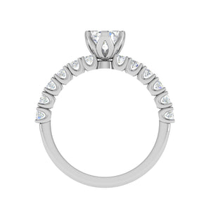 0.30 cts Solitaire Platinum Diamond Shank Ring JL PT REWS1167   Jewelove.US