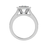 Load image into Gallery viewer, 0.70 cts Solitaire Halo Diamond Shank Platinum Ring JL PT RH RD 128   Jewelove.US
