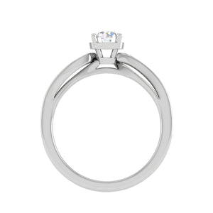 0.30 cts Solitaire Diamond Shank Platinum Ring JL PT RP RD 138   Jewelove.US