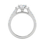 Load image into Gallery viewer, 0.70 cts Solitaire Halo Diamond Shank Platinum Ring JL PT RH RD 151   Jewelove.US
