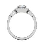 Load image into Gallery viewer, 0.70cts Solitaire Halo Diamond Shank Platinum Diamond Ring JL PT RH RD 155   Jewelove.US
