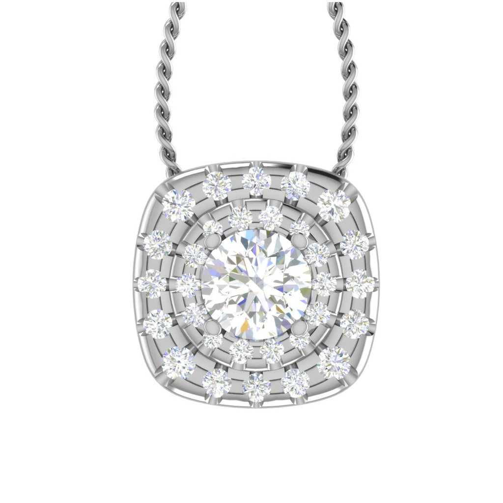 Designer Platinum with Diamond Solitaire Pendant JL PT PF RD 107   Jewelove.US