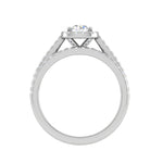 Load image into Gallery viewer, 0.25 cts Solitaire Halo Diamond Split Shank Platinum Ring for Women JL PT RV RD 140   Jewelove
