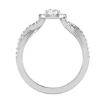 Load image into Gallery viewer, 0.50 cts Solitaire Halo Diamond Split Shank Platinum Diamond Ring JL PT RH RD 200   Jewelove.US
