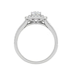 Load image into Gallery viewer, 0.30 cts. Princess Cut Solitaire Double Halo Split Shank Platinum Engagement Ring JL PT JRW1513MM   Jewelove.US
