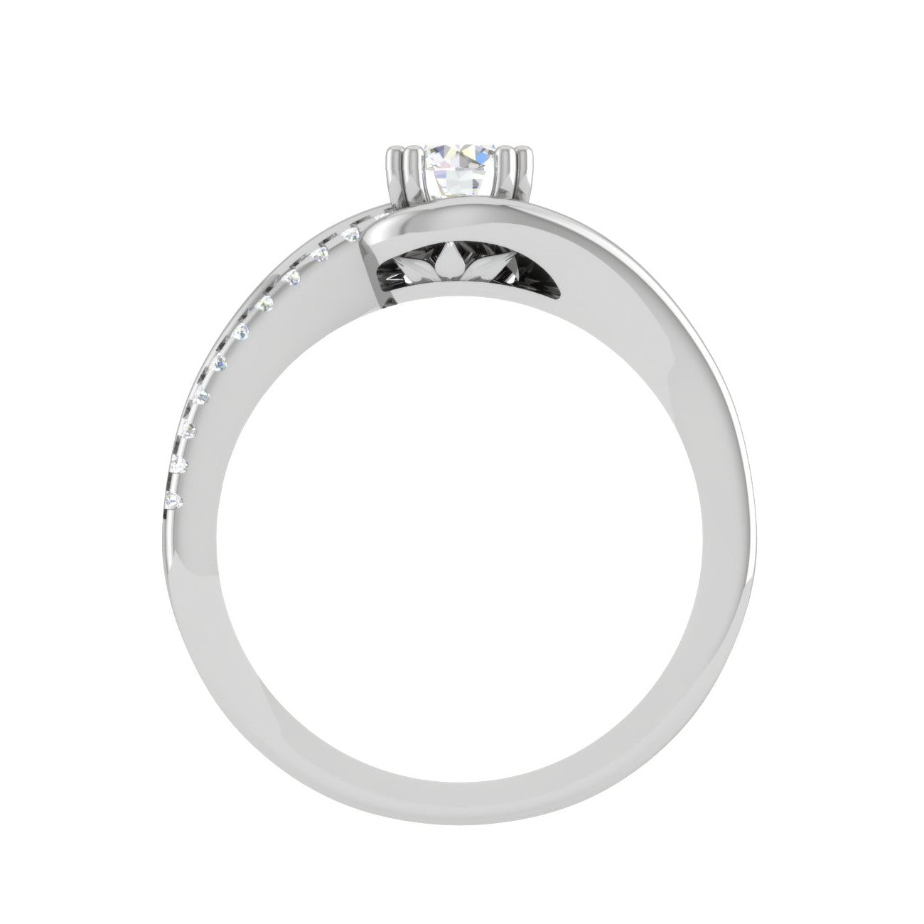 0.30cts Solitaire Diamond Split Shank Platinum Ring JL PT JRW1562MM   Jewelove.US
