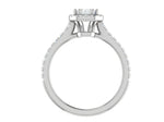 Load image into Gallery viewer, 0.70cts Emerald Cut Diamond Halo Diamond Shank Platinum Ring JL PT RH EM 133   Jewelove.US
