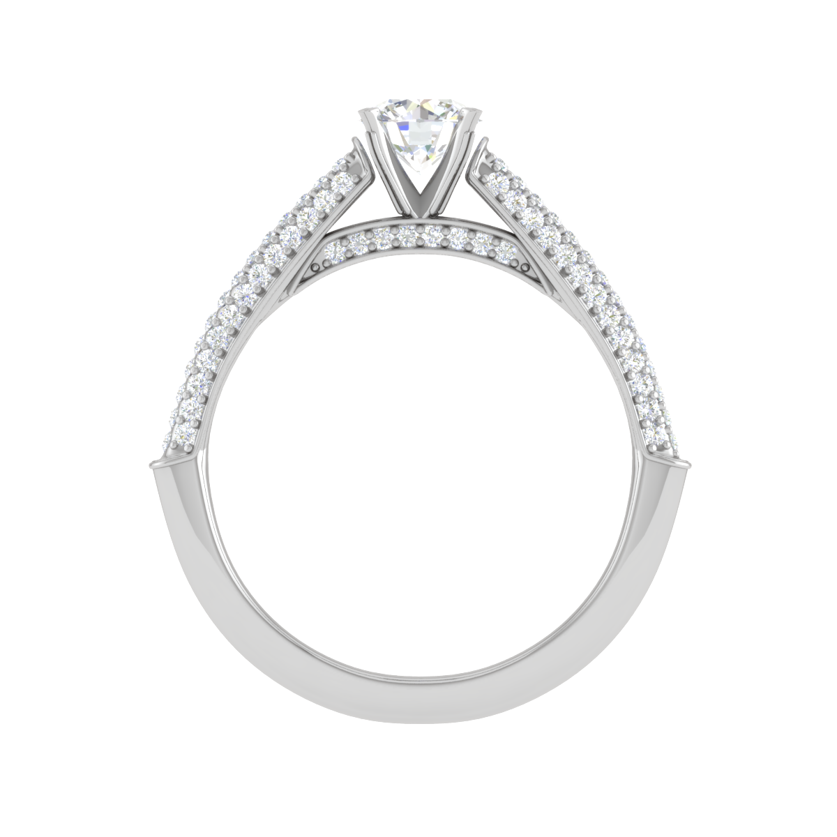 0.30 cts Solitaire Diamond Split Shank Platinum Ring for Women JL PT RP RD 151   Jewelove