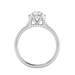Load image into Gallery viewer, 0.50 cts Solitaire Double Halo Diamond Split Shank Platinum Ring JL PT RH RD 242   Jewelove.US
