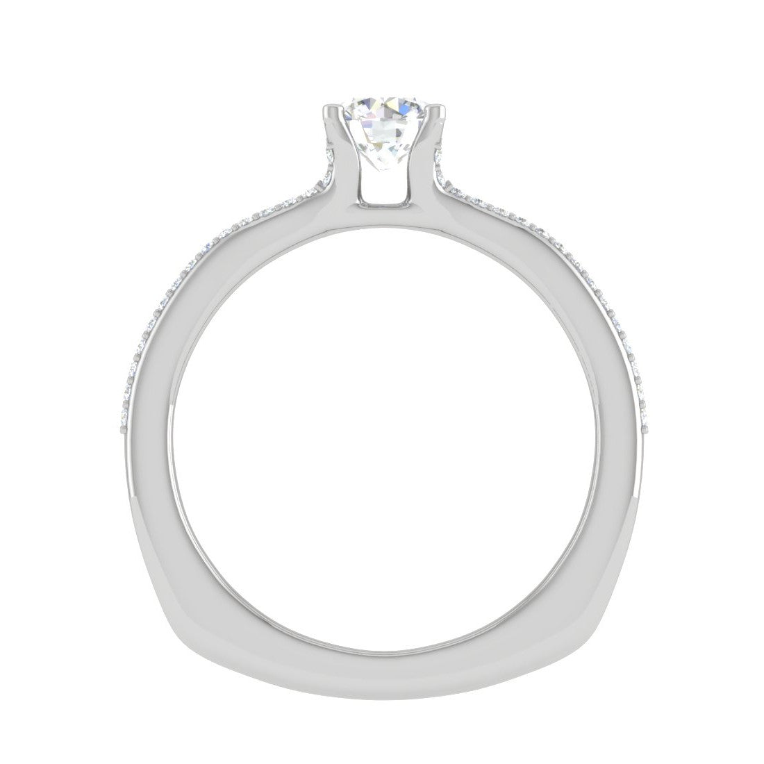 0.30 cts Solitaire Diamond Split Shank Platinum Ring JL PT RP RD 169   Jewelove.US