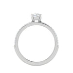 Load image into Gallery viewer, 0.30 cts. Cushion Solitaire Diamond Split Shank Platinum Ring JL PT RP CU 199   Jewelove.US
