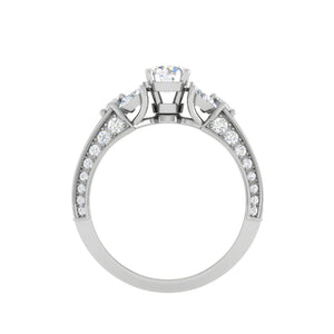 0.30 cts Solitaire with Pear Diamond Split Shank Platinum Ring JL PT MHD0215M   Jewelove.US