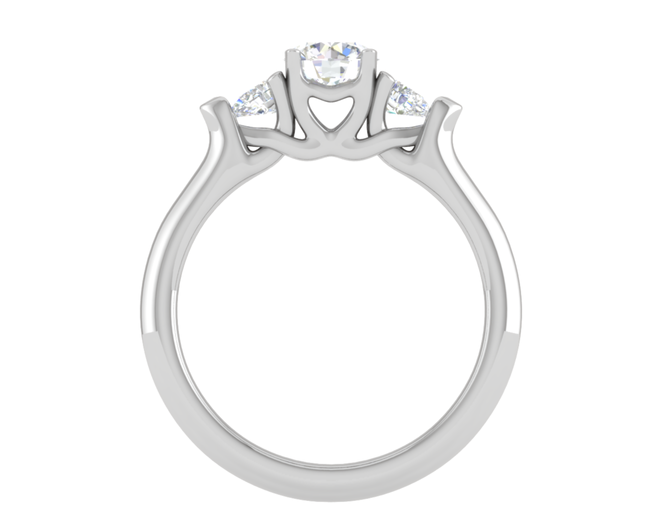 30-Pointer Solitaire Diamonds Accents Platinum Ring JL PT R3 RD 156   Jewelove.US