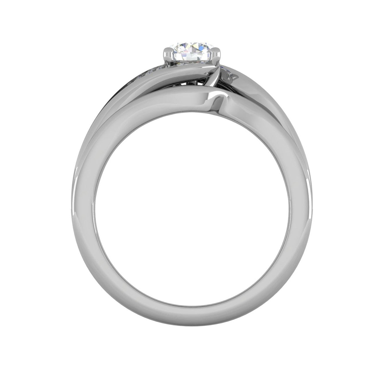 0.30 cts Solitaire Shank Diamond Platinum Ring JL PT RP RD 222   Jewelove.US