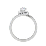 Load image into Gallery viewer, 0.30 cts Solitaire Halo Diamond Shank Platinum Ring JL PT RP RD 162   Jewelove.US
