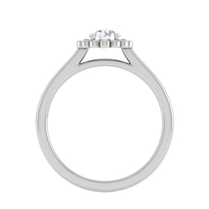 0.30 cts Solitaire Single Halo Diamond Platinum Ring for Women JL PT RV RD 133   Jewelove