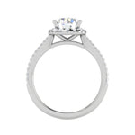 Load image into Gallery viewer, 0.50ts Solitaire Halo Diamond Shank Platinum Ring JL PT REHS1480-A   Jewelove.US
