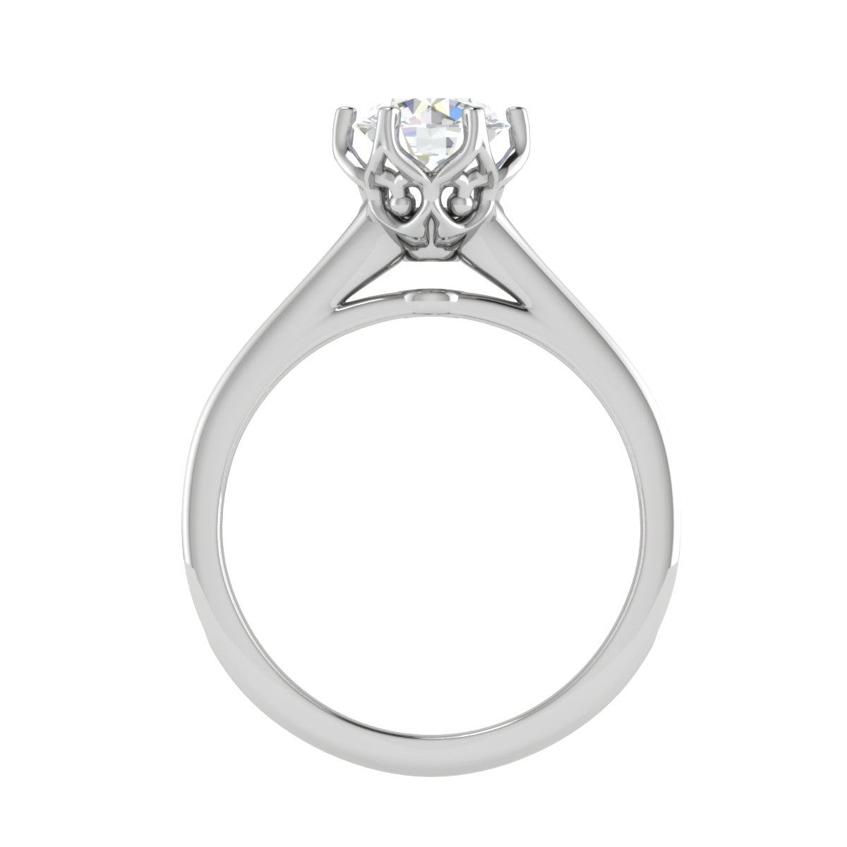 0.30 cts. Solitaire Platinum Diamond Shank Engagement Ring JL PT RV RD 108   Jewelove