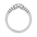 Load image into Gallery viewer, 0.50 cts Solitaire Halo Diamond Shank Platinum Ring JL PT RH RD 183   Jewelove.US

