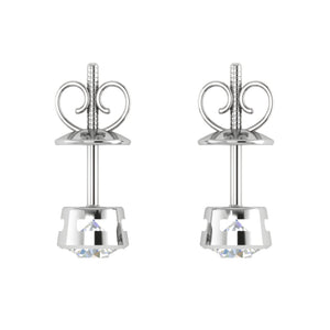 Platinum Solitaire Earrings JL PT E SE RD 100   Jewelove