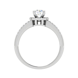 0.30 cts. Solitaire Halo Diamond Split Shank Platinum Engagement Ring  for Women JL PT WB6017   Jewelove